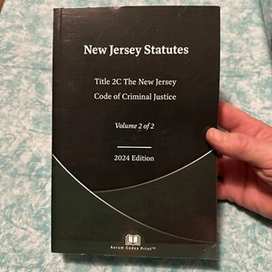 New Jersey statutes title 2C Volume 2 of 2 2024 edition ~ Used - Imagen 1 de 5