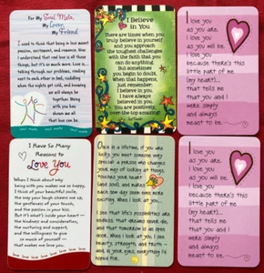 6 Blue Mountain Arts Greeting Wallet Cards Love Romance believe - Picture 1 of 1