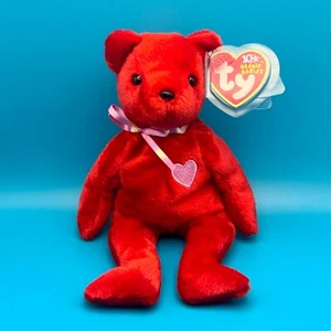 TY Beanie Baby - KISS-e the Old Face Oso Día de San Valentín (Exclusivo de Internet) (8 - Imagen 1 de 1