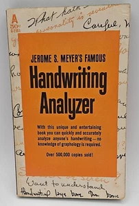 The Handwriting Analyzer  Jerome S. Meyer 1953 Paperback Book - Picture 1 of 5