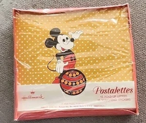Hallmark Disney Mickey Mouse Post Letters w/ Stickers Postalettes—vintage - Picture 1 of 2