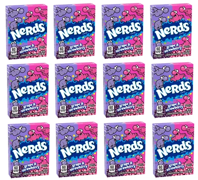 Caramelo de uva y fresa Nerds 1.65 onzas, paquete de 12 Foto 1 de 4
