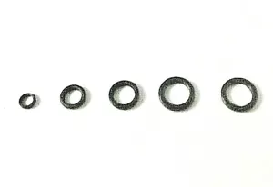 ANILLOS MOD REDONDOS NEGRO MATE PARA PESCA DE CARPAS PLATAFORMAS DE RETROCESO 5 TAMAÑOS - Imagen 1 de 3