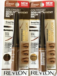 Revlon Colorstay Semi-Permanent Brow Ink Lot of 2 #351 Warm Brown Ink 0.09 Fl oz - Picture 1 of 6