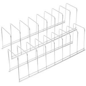 2 Pcs Bowl Rack Disc Serving Plate Organizer Cabinet Organizers for Dishes - Picture 1 of 12