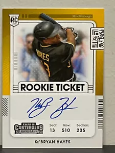 2021 Contenders Ke'Bryan Hayes SP biglietto rookie ON CARD AUTO RARO variante B - Foto 1 di 3