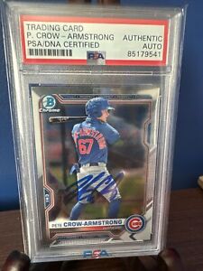 2021 Bowman Draft - Chrome Pete Crow-Armstrong Signed Auto PSA/DNA Chicago Cubs
