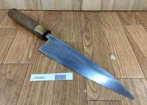 DAMAGED Japanese Chef's Kitchen Knife DEBA Vintage HEAVY Japan 233/407mm AA942 - Picture 1 of 17