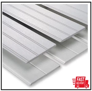1/4 Zoll D X 7-1/4 Zoll B X 36 Zoll L Nut und Feder zum Aufkleben weiß PVC Wainscoti - Bild 1 von 3