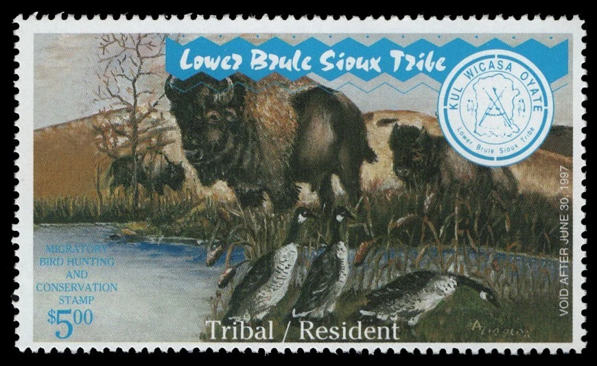 1996 Lower Brule Sioux Tribe - LB32-34 set of 3 waterfowl - Image 1 of 3