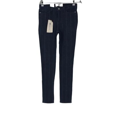 VERO MODA Mujeres Jeans De Rayas Ajustados Color Azul Oscuro Talla W29 L32 - Imagen 1 de 4
