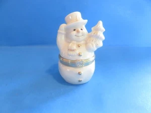 Lenox Treasures "The Snowman's Surprise Box" con baratija - Imagen 1 de 7