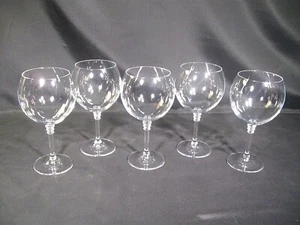 Monarch Crystal Oliva Balloon Wine Glasses Set of 5 - Picture 1 of 12