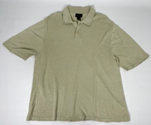 Cezani Men's Short Sleeve 50s Style Casual Shirt L Cream 70% Silk 30% Cotton - Picture 1 of 10