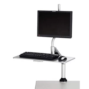 Safco Products 2130SL Schreibtisch Sitz/Steh Arbeitsplatz, silber - Bild 1 von 8