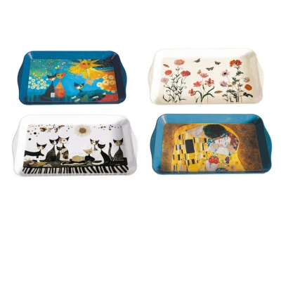 Kleines Tablett von Fridolin  Metall  aufwendig lackiert verschiedene Motive - Bild 1 von 4