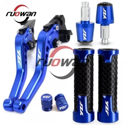 CNC Handle Grips Cap Short brake clutch levers Fit For Yamaha YZF R1 R3 R6 R125 - Image 1 of 4