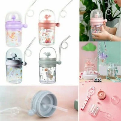 260ml Kids Water Spray Cup Cartoon Whale Baby Feeding Cup with Straw Outdoor - Image 1 of 4