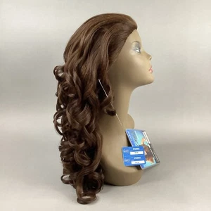 Quick Weave Stunna #S4/30 Dark Brown Honey Brown Long Wavy Synthetic Wig - Picture 1 of 9