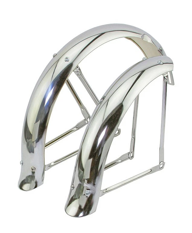 Original F&R Lowrider 16" Bike Flared Adjustable Bicycle Chrome Fender Set. - Image 1 of 1