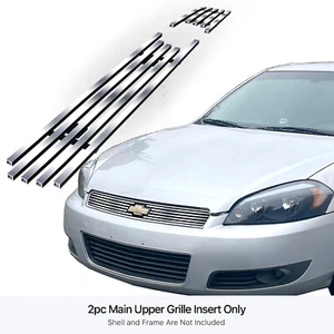 Fits 2006-2013 Chevy Impala Main Upper Stainless Chrome Billet Grille Insert - Picture 1 of 7
