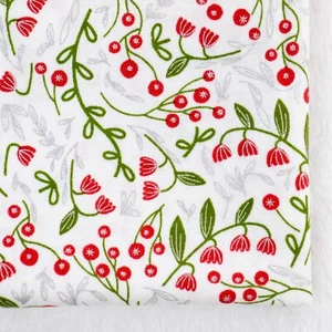 Moda Merrymaking Cotton Quilting Fabric 48344 Ginger 27x44 Eggnog Floral New - Picture 1 of 3