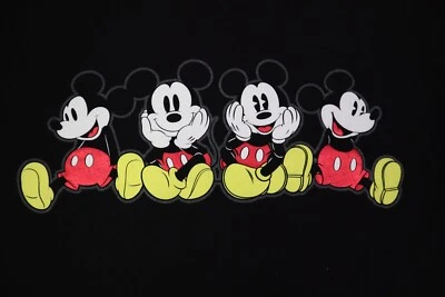 Disney Mickey Mouse Fitted Black T Shirt Girls Size XL Cap Sleeves Front Graphic - Image 1 of 4