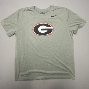 Georgia Bulldogs Shirt Mens XL Gray NCAA Football Dri Fit Nike Tee Lightweight - Picture 1 of 7