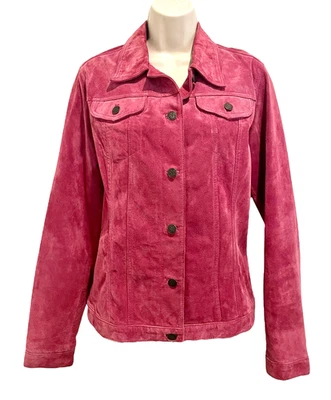 Chaqueta Y2K For Joseph Mujer Talla M 100% De Colección Gamuza Forrada con Botones Rosa Malva Foto 1 de 4