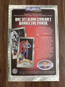 1994 Skybox Superman The Man Of Steel Platinum Series Trading Cards Print Ad - Picture 1 of 2