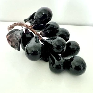 Mundgeblasene Kunst Glas Trauben Cluster lila Mid Century Amethyst lila Vintage 9 Zoll - Bild 1 von 7