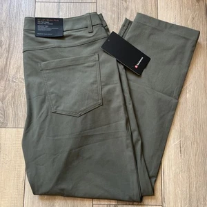 Lululemon Men ABC Classic Fit Pant Warpstreme LM5AQHS ARMG Green Size 34” x 30” - Picture 1 of 8