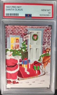 1991 PRO SET SANTA CLAUS CARD RARE INSERT PSA 10 GEM MINT - Image 1 of 2
