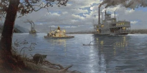 Huckleberry Finn by Andy Thomas - Paper Giclee Ltd Ed S/N 500 18x36 - Picture 1 of 4