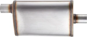 Exhaust Muffler, 3 inch Offset Inlet Center Outlet muffler, straight through - Picture 1 of 6