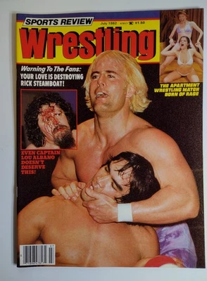 Sports Review Wrestling July 1982 Magazine Pat Patterson Lou Albano WWF WCW PRO - Image 1 of 2