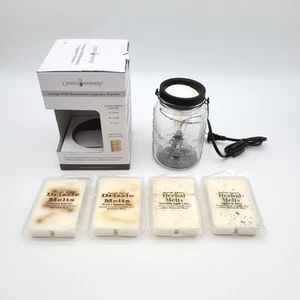 Candle Warmers Vintage Bulb Fragrance Warmer + (4x) Wax Melts Lot of 5 - Picture 1 of 9