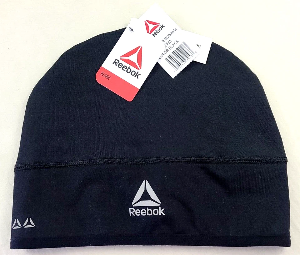 Gorro de running para mujer Reebok OS negro reflectante repelente al agua polar cepillado Foto 1 de 4