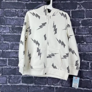 Cat & Jack XS 4/5 Lightning Bolt Skulls Zip-Up Sweatshirt - Picture 1 of 11