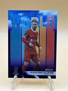 TOPPS FINEST UEFA 2023-24 ALEXIS MAC ALLISTER /299 PURPLE TOP OF THE WORLD - Picture 1 of 2