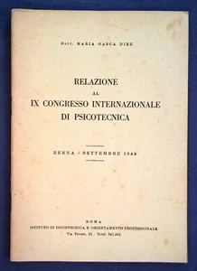 Relazione al IX Congresso Internazionale di Psicotecnica - Roma, 1949 - Imagen 1 de 1