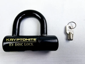 Kryptonite Black EV Disc Motorcycle Lock and Key - Picture 1 of 4