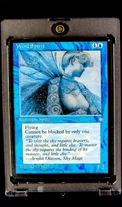 1995 MTG Magic the Gathering Ice Age Wind Spirit Blue Uncommon Vintage Card WOTC - Picture 1 of 11