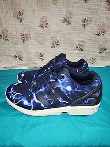 Adidas Originals ZX Flux Torsion Galaxy Print Shoes Blue Men’s Sz 8.5 B24393 - Picture 1 of 6