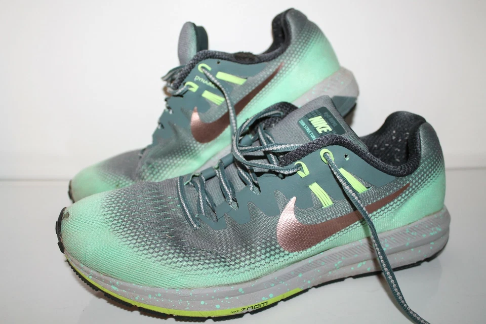 耐克 Zoom Structure 20 H20 Repel 跑步鞋,海绿/灰色,女式 10.5 码 — 第 1/4 张图片