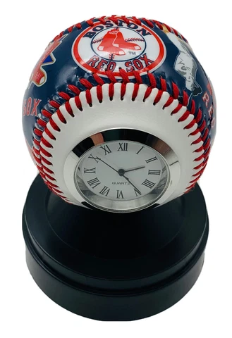 Boston Red Sox Baseball Clock w/Stand 2005 Authentic MLB New Rawlings Cover