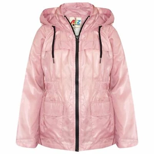 A2Z 4 Kids Raincoat Jacket Baby Pink Windbreaker Waterproof Parka Shower Coat - Picture 1 of 6