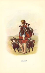 CLAN GRANT , Original print 1899 by R R McIan: SCOTLAND, SCOTTISH CLANS - Picture 1 of 1