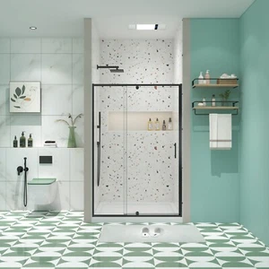 ACE DECOR 56-60" W x 71" H Pivot Swing Glass Shower Door, 1/4"(6mm) Clear Glass - Picture 1 of 8