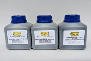 Recharge de toner pour Brother TN2220 /TN2210 /TN450 /HL-2240 3 bouteilles multi-pack. - Photo 1/4